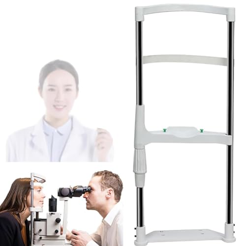 Kinnstütze Stirnstütze Optometrie Zubehör Hebe Kinn Halterung Training Stirn Unterstützung mit Höhe Einstellung Knopf, 95mm Abstand, H Typ Training Stirn n von Generic