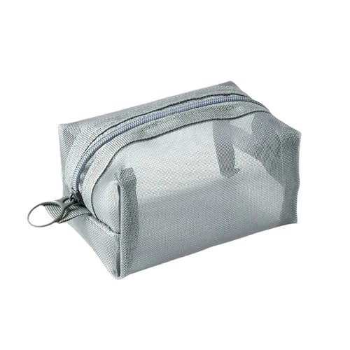 Klare Nylon-Netz-Kosmetiktaschen for Damen, kleine Lippenstift-/Schlüssel-/Kopfhörer-Organizer-Tasche(Gray) von Generic