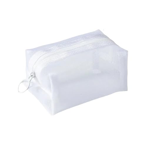 Klare Nylon-Netz-Kosmetiktaschen for Damen, kleine Lippenstift-/Schlüssel-/Kopfhörer-Organizer-Tasche(White) von Generic