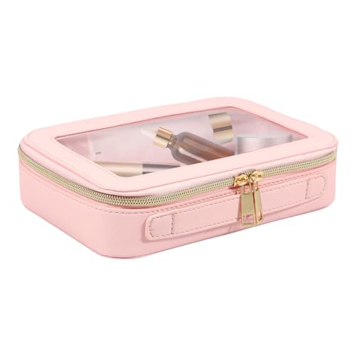 Klarer Make-up -Beutel - wasserdichte Reisebeutel, tragbarer Reißverschluss -Make-up -Organisator | Reisen Kosmetiktasche mit wasserfestem Material, multifunktionaler Kosmetikhalter für Frauen Mädch von Generic
