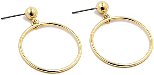 Klassische Creolen-Ohrringe, schlicht, rund, poliert, für Frauen, Mädchen, Party von Generic