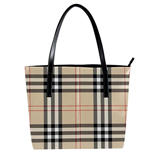 Klassische Glen karierte Schultertasche leichte lässige Schultasche Lehrertasche Handtasche Geldbörse, Mehrfarbig von Generic