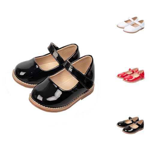 Klassische Mary-Jane-Schuhe für Mädchen mit Klettverschluss, Flache Schuhe für Hochzeitskleider Schulschuhe Klassische Mary-Jane-Schuhe für Mädchen mit Klettverschluss, Flache Schuhe für Hochzeitskleider Schulschuhe von Generic