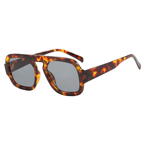 Klassische runde Sonnenbrille für Damen und Herren, großer Kunststoffrahmen Lqz236 (Light Gray, One Size) von Generic