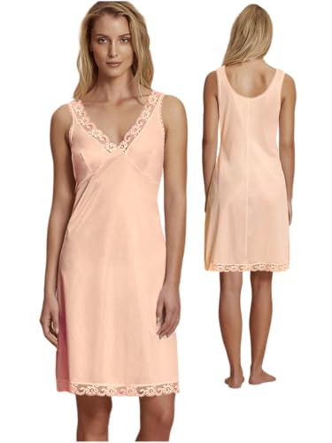 Klassisches langes Unterkleid mit Spitze, Rosa, 50 von Generic