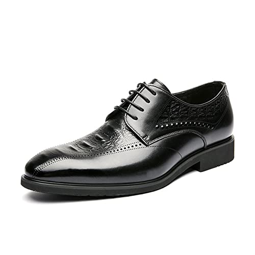 Kleid Oxford Formelle Schuhe for Männer Schnüren Runde Spitze Bike Toe Rindsleder Low Top Anti-rutsch rutschfeste Business(38 EU) von Generic