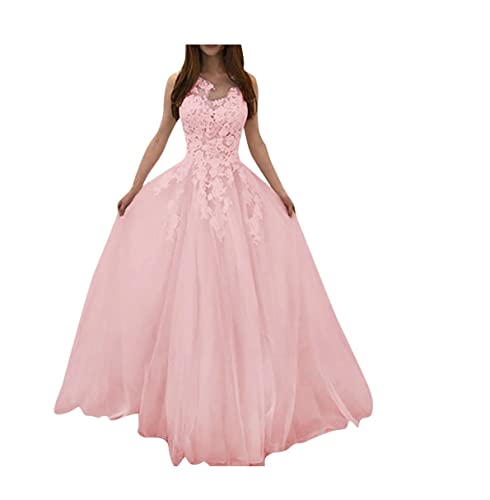 Kleider Damen Große Größen Brautkleid Hochzeitskleid Lang Elegant Ballkleid Spitzen V-Ausschnitt Cocktailkeid Maxikleid Abendkleid Hochzeit Party Spitzenkleid Brautkleider A-Linie von Generic