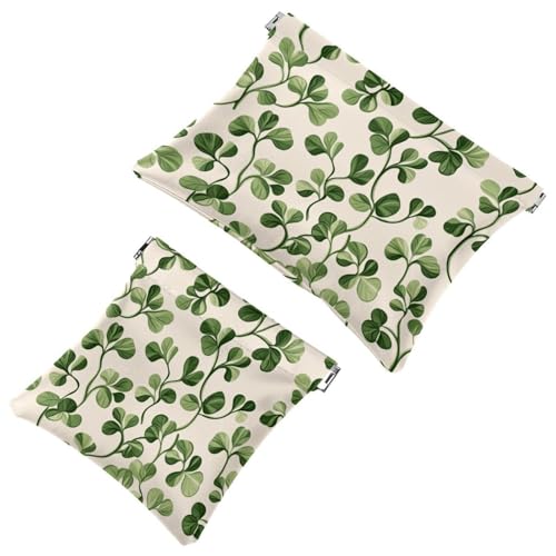 Kleine Kosmetiktasche im Taschenformat, Reise-Make-up-Tasche ohne Reißverschluss, selbstschließende Mini-Make-up-Tasche für Frauen und Mädchen, Regenbogen-St, Mehrfarbig 08, 7.1x5.8 inch/4.7x4.5 inch von Generic