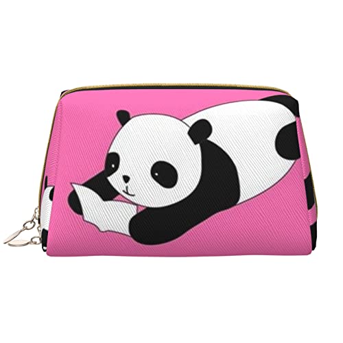 Kleine Make-up-Tasche, Kosmetiktasche, Panda, tragbar, Reise-Make-up-Tasche, niedlich, vielseitig, Reißverschluss-Tasche für Frauen und Mädchen, weiß, Einheitsgröße von Generic