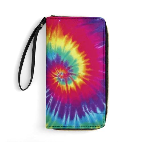 Kleine Münzbörse Pastell Regenbogen Batik Geldbörse Niedliche Handtaschen Vintage Design Geldbeute Für Frauen, Lehrer, Mutter von Generic