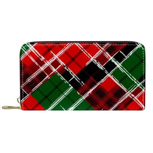Kleine Münzbörse Plaid Rot Grün Klassisch Tartan Handtaschen Lustige Verschluss Geldbörsen Vintage Portemonnaie Für Freundin, Frauen, Mädchen von Generic