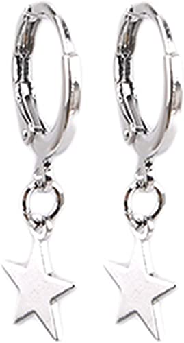 Kleine Ohrhänger Mini süße Sterne für Damen Mädchen Silber von Generic