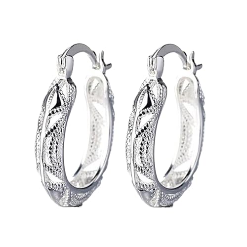 Kleine Ohrringe, Creolen, gedreht, Ohrringe, Creolen, Damen, Huggie-Ohrringe für Mädchen, elegante runde Creolen für Frauen, Anhänger mit goldenen Ohrringen von Generic