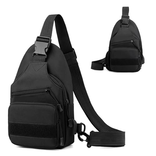 Kleine Pendeltasche - Schultertasche, Reisekoffer Tasche | Leichter Outdoor-Organizer mit verstellbarem Riemen, tägliche Rucksackalternative zum Pendeln von Wandercamping Jogging Radfahren, blacks von Generic