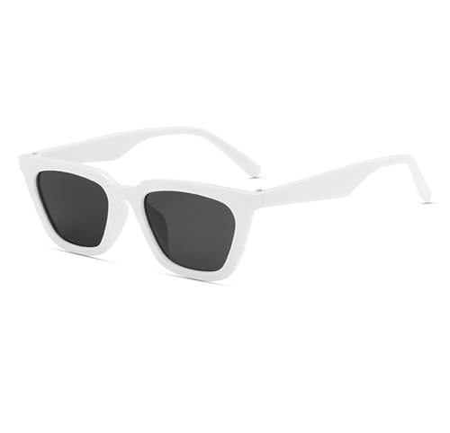 Kleine Rahmen Damen Pendler Sonnenbrille Shopping Outdoor Herren Dekorative Sonnenbrille(White) von Generic