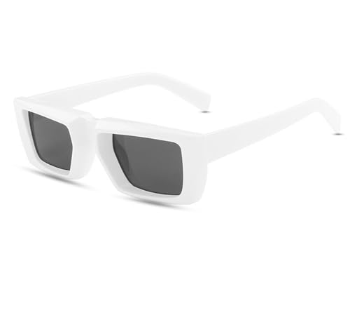 Kleine Rahmen Herren Pendler Sonnenbrille Shopping Outdoor Damen Dekorative Sonnenbrille(White) von Generic