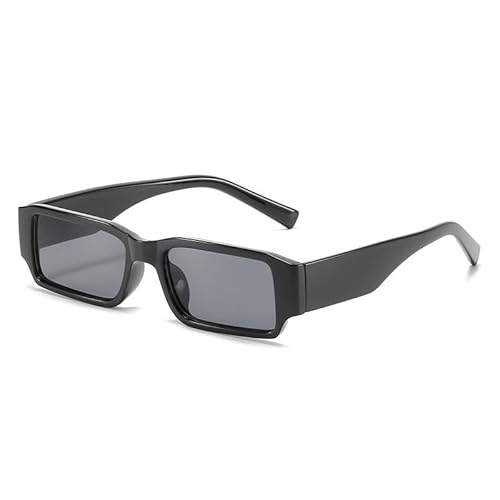 Kleine Rahmen Quadratische Männer Sonnenbrille Outdoor Pendler Urlaub Frauen Sonnenbrille(Black) von Generic