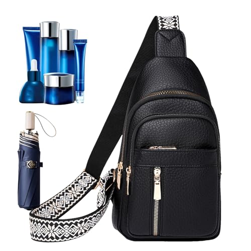 Kleine Umhängetasche für Damen, Umhängetasche für Damen – tragbare Reisetasche mit einer Schultertasche, mehrere Taschen, lässige Umhängetasche für Mädchen, Schwarz , riferimento alla descrizione von Generic