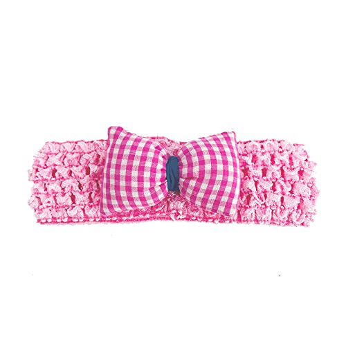 Kleinkind, Kleinkind, Jungen, Mädchen, Plaid, Bowknot, Drucke, Hut, Mützen, Haarband, Kopfbedeckung Baby-Haarschleifen (Pink, One Size) von Generic