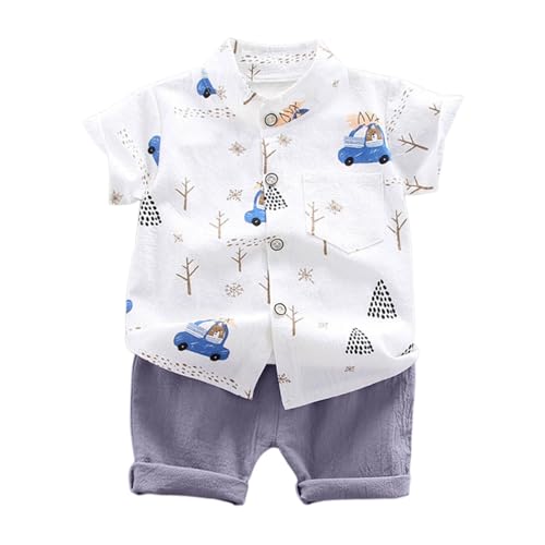 Kleinkind Baby Jungen Sommer Kleidung Zweiteiler Set Gedruckt mit Dinosaurier Print Tops Shirts+Shorts Hosen 2-teiliges Set 1-4 Jahre Baby Outfits Spielkleidung Set von Generic