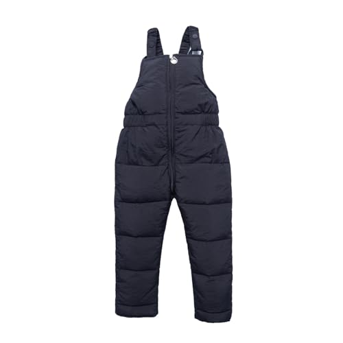 Kleinkind Baby Mädchen Jungen Schneehosen Dicke Winter Warme Hosen Hosen Kleidung Winddicht Outdoor Ski Hosen Fleece Verdicken Overalls Hosen für Kinder (Black, 4-5 Years) von Generic