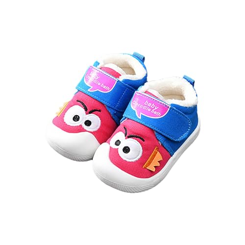 Kleinkind Baby Mädchen Turnschuhe und Winter weiche Sohle rutschfeste gepolsterte Baumwollschuhe leichte Schuhe Babyschuhe Blau Junge (Hot Pink, 23.5 Infant) von Generic