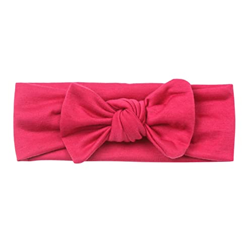 Kleinkind Fashion Headwrap Kleinkind-Säuglings-Baby-Jungen-Mädchen-Strecken-Festbogen-Haarband-Kopfbedeckungs-Stirnband (Hot Pink, One Size) von Generic