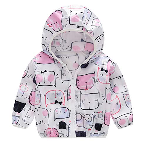 Kleinkind Junge Mädchen Winterjacke Kapuzenjacke Regenjacke Übergangsjacke Jungen Wanderjacke Baby Reißverschluss Winddichte Mantel wasserdichte Jacke Mit Kapuze Trench Leichte (A-Pink, 4-5 Years) von Generic