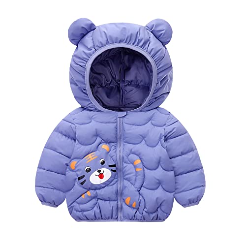 Kleinkind Kinder Baby Jungen Mädchen Winter Daunenmäntel Nette Bärenohren Mäntel Mit Kapuzen Cartoon Leichte Jacke Outwear Kinder Trenchcoat, blau, 86 von Generic