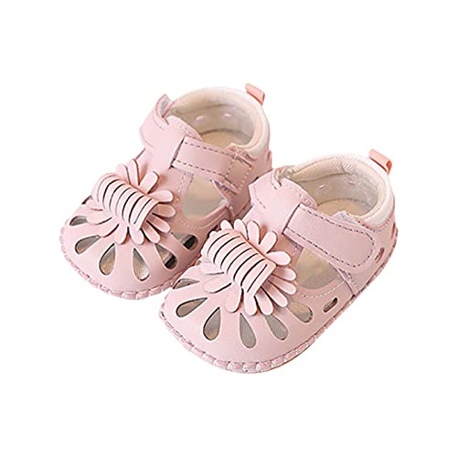 Kleinkind MäDchen Sandalen Elegant Boho Flache Open Toe Ankle Strap Pu-Prinzessin Schuhe Freizeit Gummiband Slingback Wandersandalen Mode von Generic