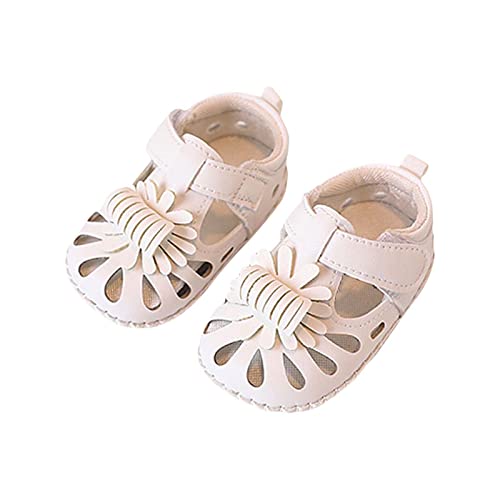 Kleinkind MäDchen Sandalen Elegant Boho Flache Open Toe Ankle Strap Pu-Prinzessin Schuhe Freizeit Gummiband Slingback Wandersandalen Mode von Generic