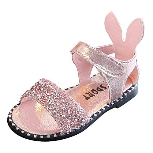 Kleinkind Perle Mädchen Kleid Schuhe Sandalen Mädchen Ballerinas Party Schule Schuhe Hochzeit Lauflernschuhe (Pink, 30 Little Child) von Generic