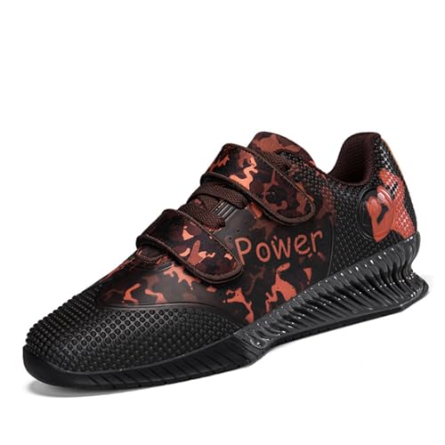 Kniebeugen-Turnschuhe Für Männer Leder Schnürung Gewichtheben Powerlifting Sportschuhe Schweres Heben Kreuzheben Fitnesstrainer Mit Fußgewölbestütze,Orange,40 EU Kniebeugen-Turnschuhe Für Männer Leder Schnürung Gewichtheben Powerlifting Sportschuhe Schweres Heben Kreuzheben Fitnesstrainer Mit Fußgewölbestütze,Orange,40 EU von Generic