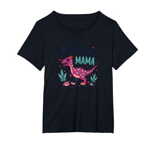 Königin der Dinosaurier: Verspielte prähistorische Ermächtigung T-Shirt, Damen Große Größen, Schwarz, 2X von Generic