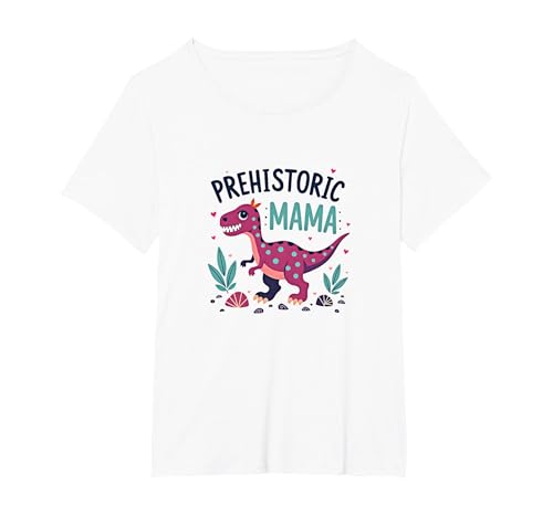 Königin der Dinosaurier: Verspielte prähistorische Ermächtigung T-Shirt, Damen Große Größen, Weiß, 2X von Generic