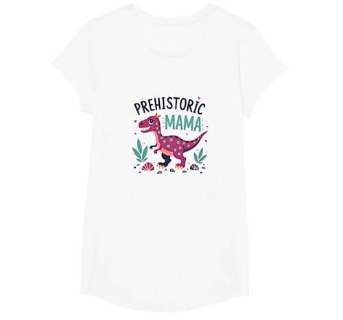 Königin der Dinosaurier: Verspielte prähistorische Ermächtigung T-Shirt, Girls, Weiß, XS von Generic