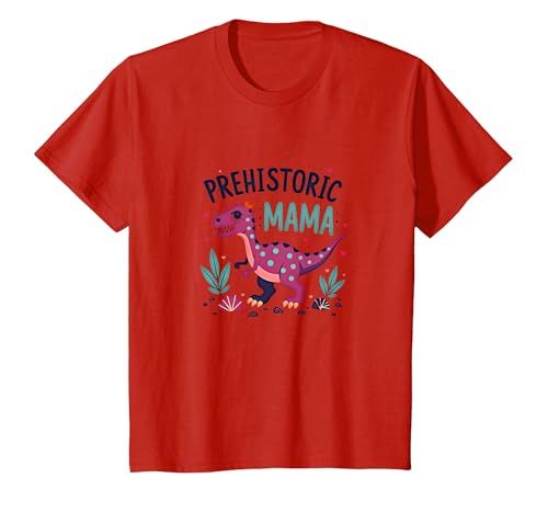 Königin der Dinosaurier: Verspielte prähistorische Ermächtigung T-Shirt, Kinder, Rot, 152 von Generic