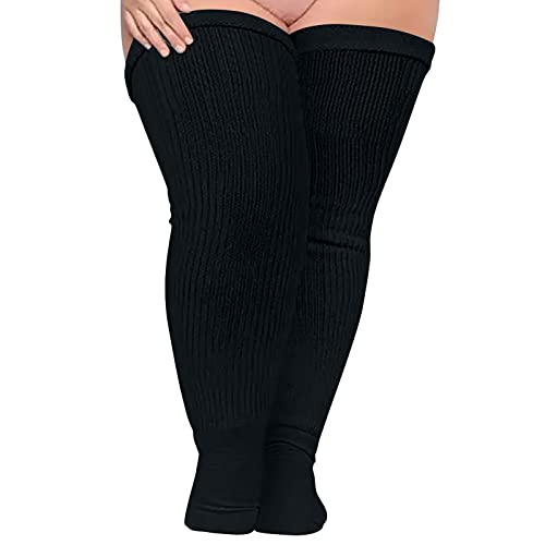 Kompressionsstrümpfe Damen Oversize Oberschenkel Strümpfe Einfarbig Stretch Trachtensocken Lange Socken Kompressionssocken Haussocken Overknees Strümpfe Damen von Generic