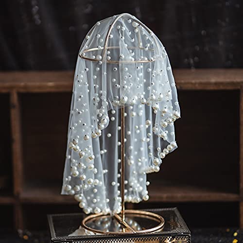 Kopfbedeckungen für die Hochzeit Perlen-Stirnbänder Kopfbedeckungen Spitzen-Kopfbedeckung Kopfschmuck Schleier für Bräute Haarbänder Haarschmuck für die Hochzeit Brautschmuck Haarschmuck für die von Generic