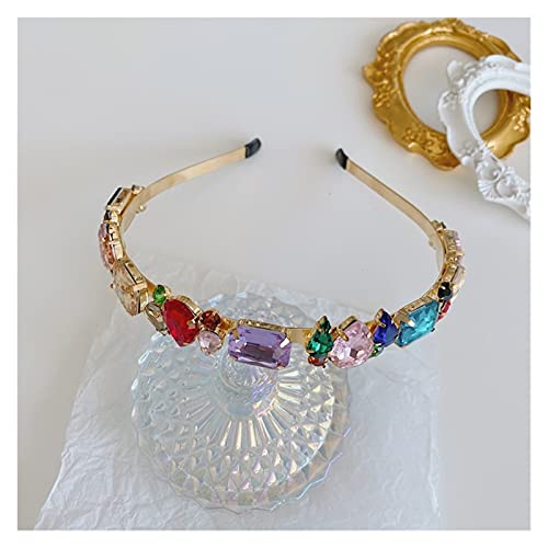 Kopfschmuck Bunter Edelstein Barock Stirnband Luxus Frauen Strass Kopf Hoop Vollkristalllegierung Dünner Haar Hoop Vintage Haarbänder Multi Color Kopfschmuck Bunter Edelstein Barock Stirnband Luxus Frauen Strass Kopf Hoop Vollkristalllegierung Dünner Haar Hoop Vintage Haarbänder Multi Color von Generic
