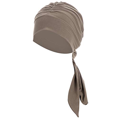 Kopftuch für Damen und Herren Kopfwickelhut Bandana Hijab Muslim Turban Damen Dünne Leichte Multifunktion Super Weich Slouchy Chemo-Kopfbedeckung Caps Chemo Hut Headwear Khaki von Generic