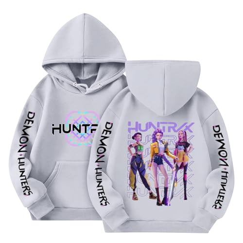 Korean Idol Demon Movie Kinder Hoodies Winter Longsleeve Anime-Prints Kapuzenpullover Rumi Mira Zoey Oberteile füR K-Pop Fans Sweatshirt von Generic