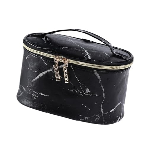 Kosmetiktasche, große Kapazität, lässig, for Reisen, Waschen, Aufbewahrungstaschen aus PU-Leder for Damen und Herren(1 Black) von Generic