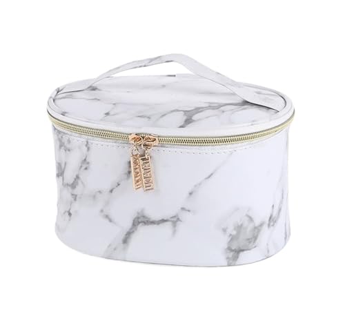 Kosmetiktasche, große Kapazität, lässig, for Reisen, Waschen, Aufbewahrungstaschen aus PU-Leder for Damen und Herren(1 White) von Generic