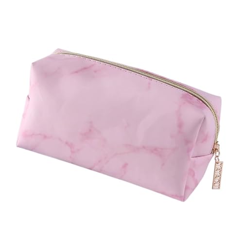 Kosmetiktasche, große Kapazität, lässig, for Reisen, Waschen, Aufbewahrungstaschen aus PU-Leder for Damen und Herren(4 pink) von Generic