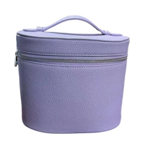 Kosmetiktasche aus PU-Leder for Damen, tragbarer Aufbewahrungs-Make-up-Organizer mit großer Kapazität for unterwegs(Purple) von Generic