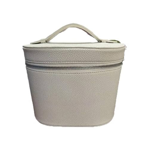 Kosmetiktasche aus PU-Leder for Damen, tragbarer Aufbewahrungs-Make-up-Organizer mit großer Kapazität for unterwegs(White) von Generic