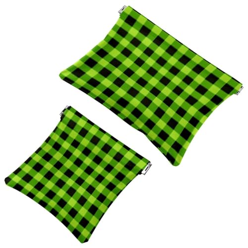 Kosmetiktasche für Damen, wasserdicht, ohne Reißverschluss, Make-up-Tasche mit automatischem Verschluss für Mädchen, Mini-Tasche, Handtasche, Biergläser, Merhfarbig 05, 7.1x5.8 inch/4.7x4.5 inch von Generic