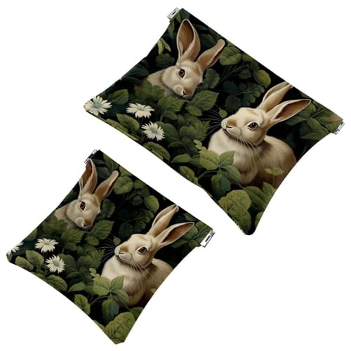 Kosmetiktasche mit 122 Fächern für Geldbörsen, wasserdichte Make-up-Tasche, Kosmetiktasche, tragbar, ohne Reißverschluss, 2 Stück, Mehrfarbig 04, A：7.1x5.8in/18x14.8cm，B:4.7x4.5in/12x11.5cm von Generic