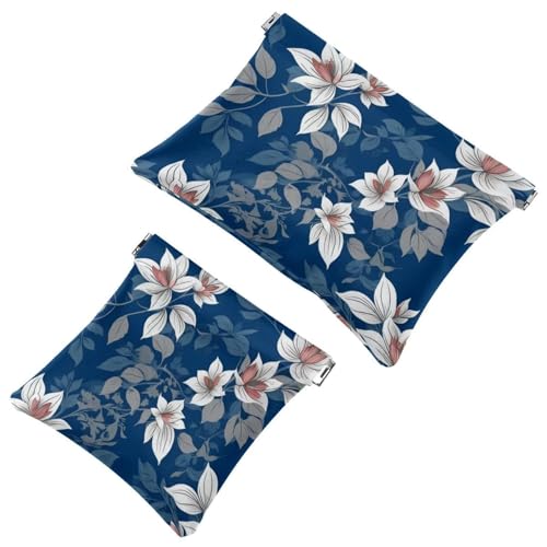 Kosmetiktasche mit 320 Fächern für Geldbörsen, wasserdichte Make-up-Tasche, Kosmetiktasche, tragbar, ohne Reißverschluss, 2 Stück, Mehrfarbig 02, A：7.1x5.8in/18x14.8cm，B:4.7x4.5in/12x11.5cm von Generic